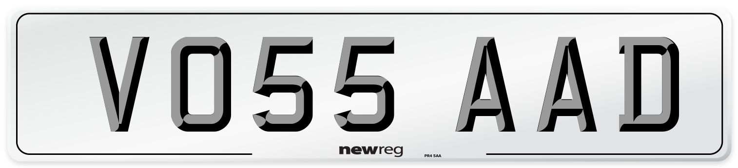 VO55 AAD Number Plate from New Reg